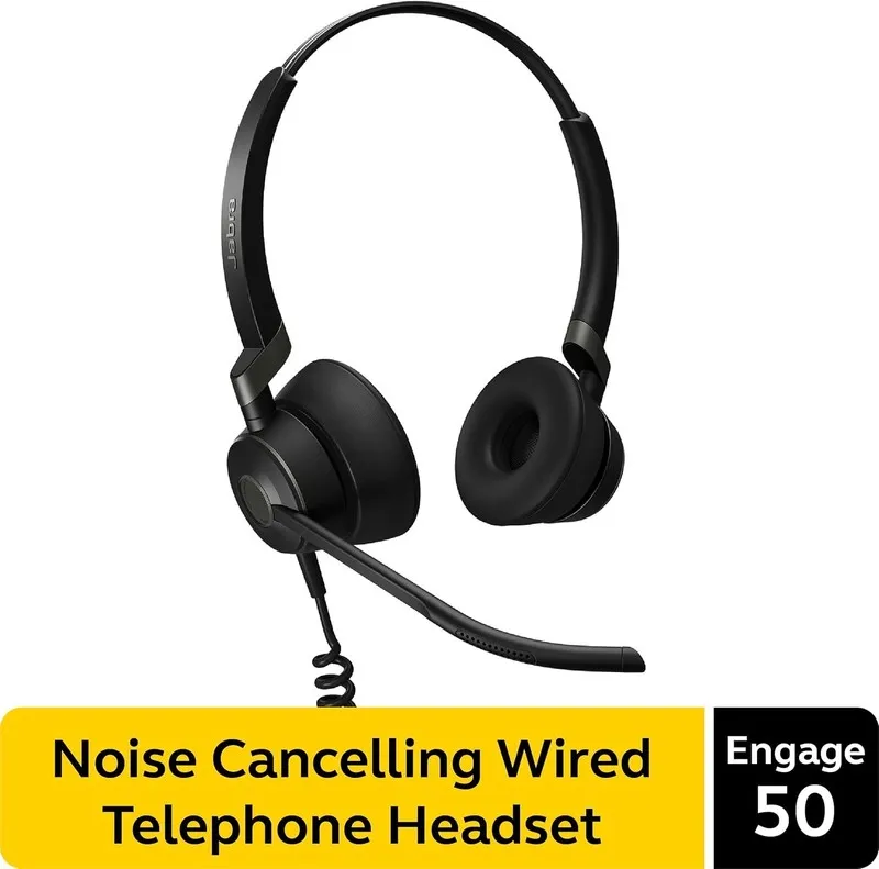 IP-телефон Jabra Engage 50 Wired Headset, Stereo Telephone Headset with 3-Microp