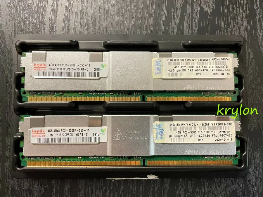 Модуль памяти Hynix 8GB PC2-5300F fully buffered DDR2 667Mhz ECC Server Memory R