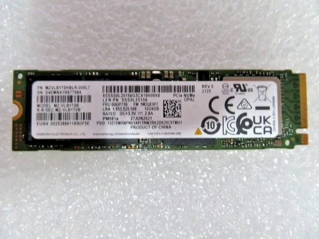 SSD-накопитель Samsung PM981a m.2 1TB NVME 2280 PCIe SSD OPAL MZ-VLB1T0B — фото лота 1