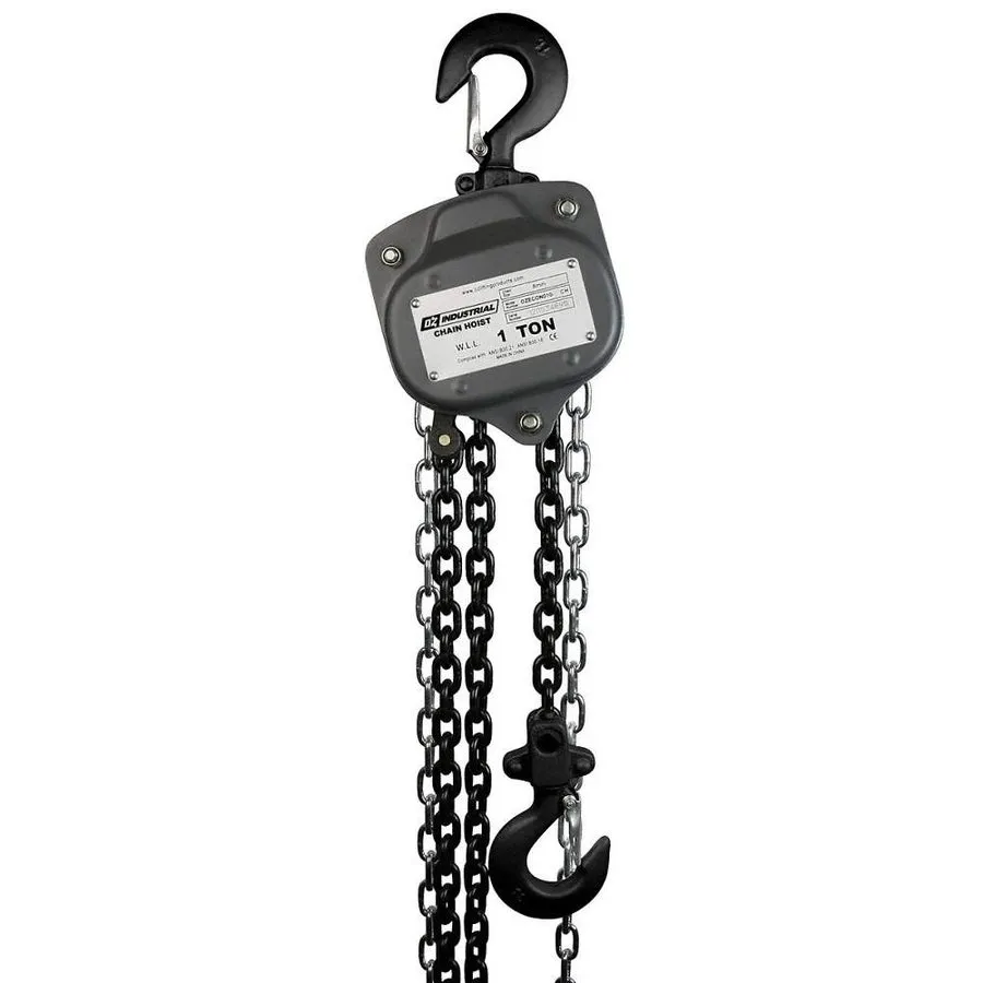 Таль OZ LIFTING PRODUCTS Manual Chain Hoist,40 ft Chain L,Gray 889PM3 — фото лота 1