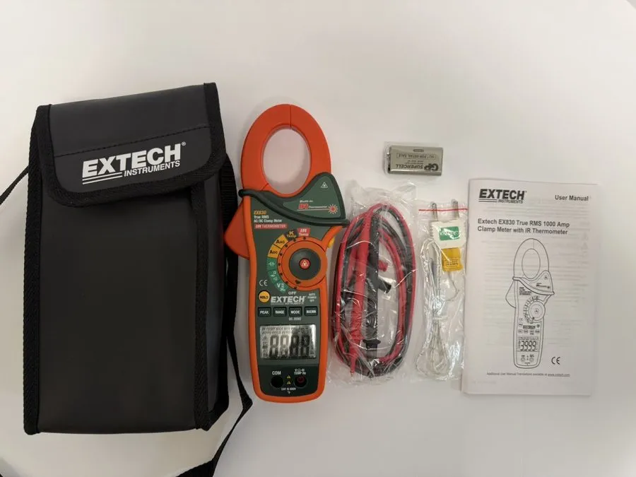 Мультиметр Extech EX830 AC/DC Clamp Meter True RMS 1000A + IR Thermometer Multim