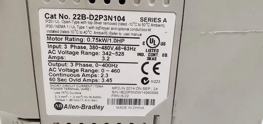 Частотный преобразователь GUARANTEED! ALLEN-BRADLEY SER.
