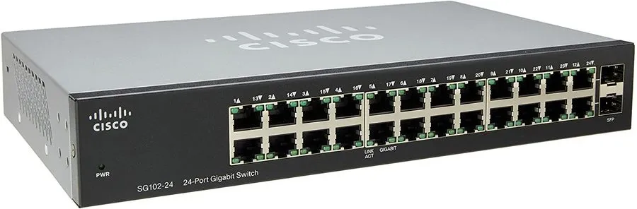 Коммутатор Cisco SG102-24 24-Port Gigabit Ethernet Unmanaged Rackmount Switch