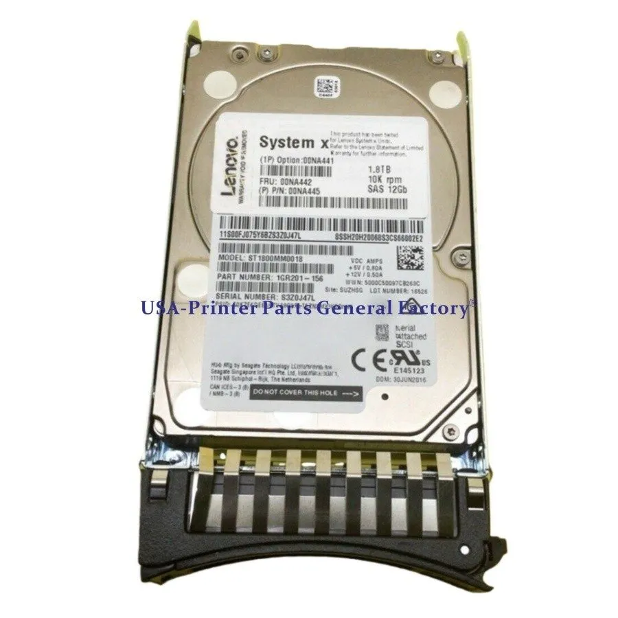 Жёсткий диск Lenovo / IBM 00NA442 00NA441 00NA445 1.8TB 10K 12G SAS 2.5'' HDD Ha
