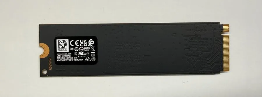 SSD-накопитель Micron 2500 512GB NVMe M.2 2280 SSD PCIe Gen 4x4 MTFDKBA512QGN SN