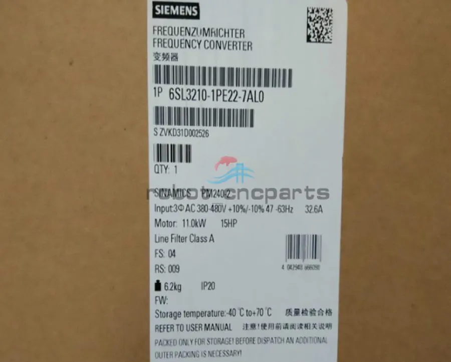 Частотный преобразователь Siemens SINAMICS G120 6SL3210-1PE22-7AL0
