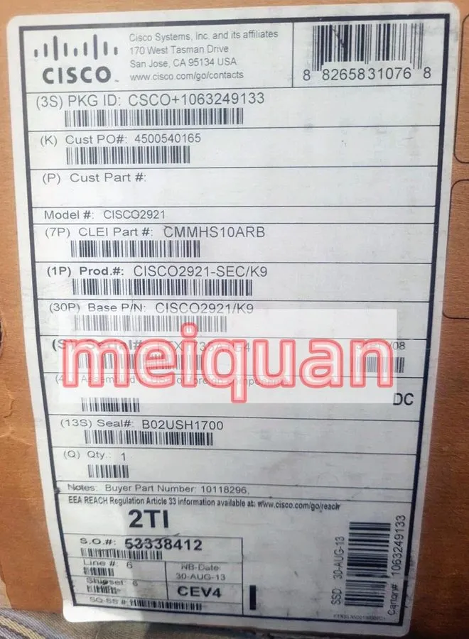 Маршрутизатор Cisco C2921-SEC/K9 Integrated Security Services Router