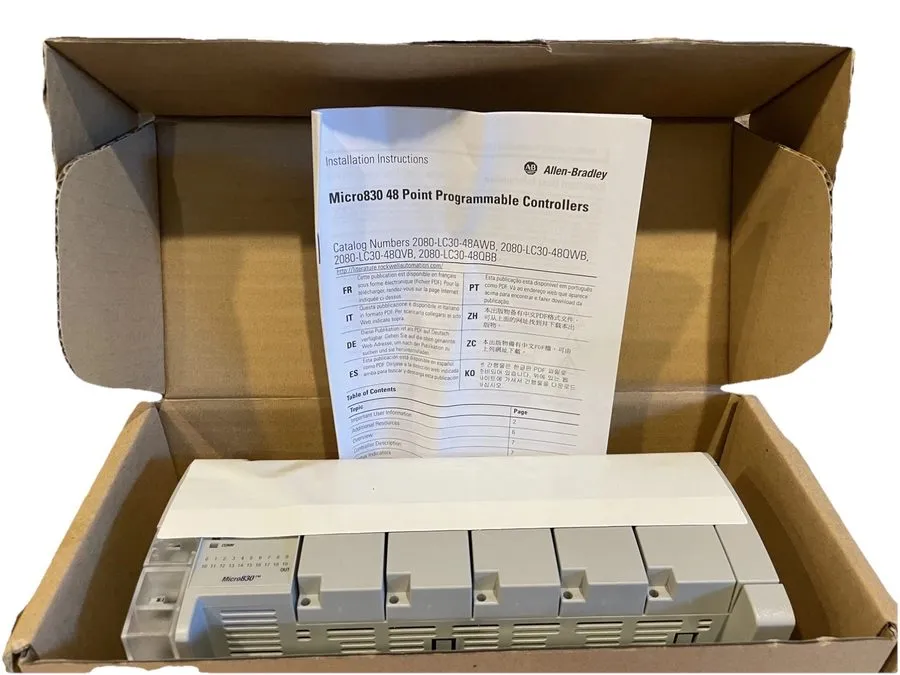 ПЛК ALLEN-BRADLEY 2080-LC30-48QWB Programmable Controller 24vdc