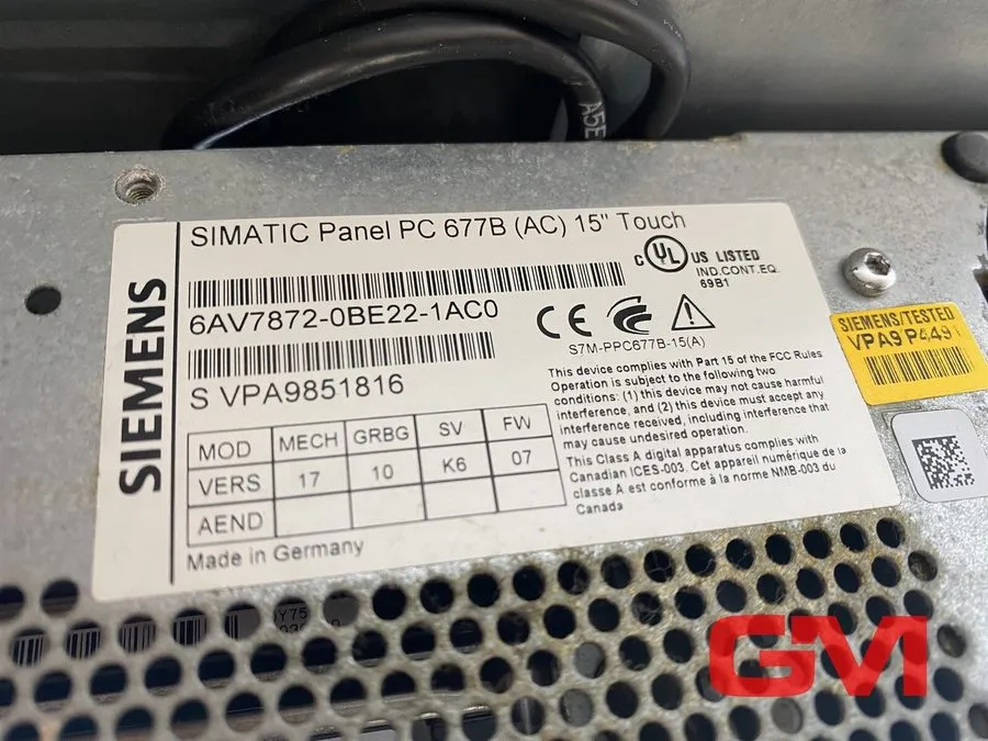 Промышленный компьютер Siemens Simatic Panel PC 677B 6AV7872-0BE22-1AC0 — фото лота 2