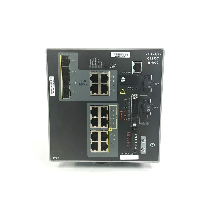 Коммутатор Cisco IE-4000-4S8P4G-E PoE+ Gigabit Industrial Ethernet Switch