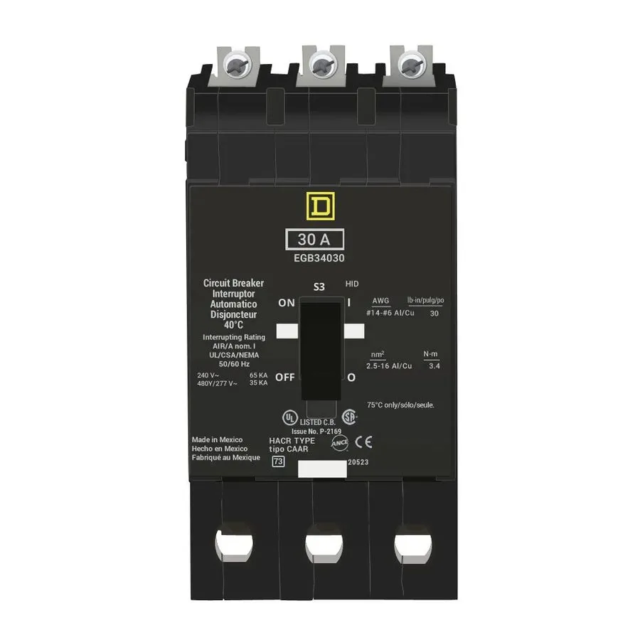 Автоматический выключатель Square D EGB34030 30 amp 35kA@480v Bolt on EGB Circui