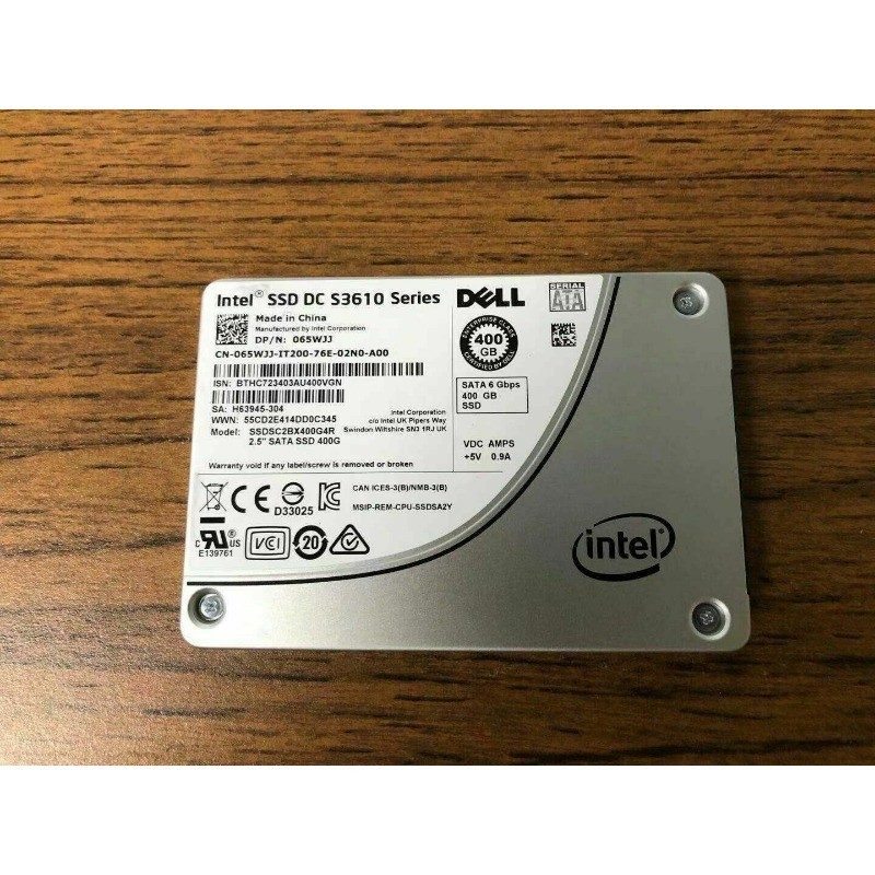 SSD-накопитель 65WJJ DELL INTEL DC S3610 400GB SATA 6Gb/s 2.5" SSD 065WJJ SSDSC2