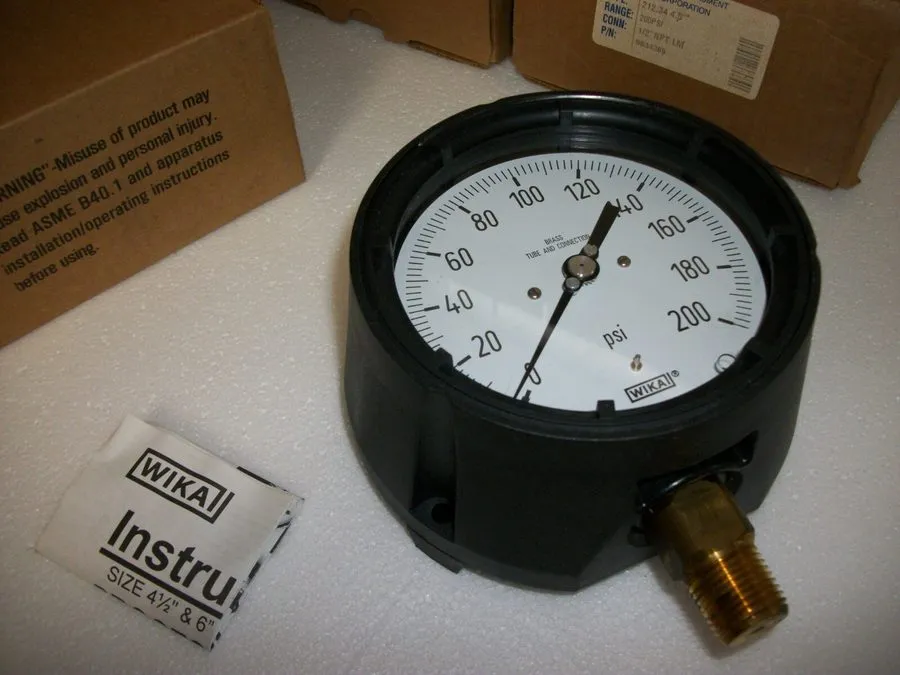 Трубопроводная арматура WIKA 200 PSI 4-1/2 INCH GAUGE IN BOXES PN/ 9834389 1/2 N