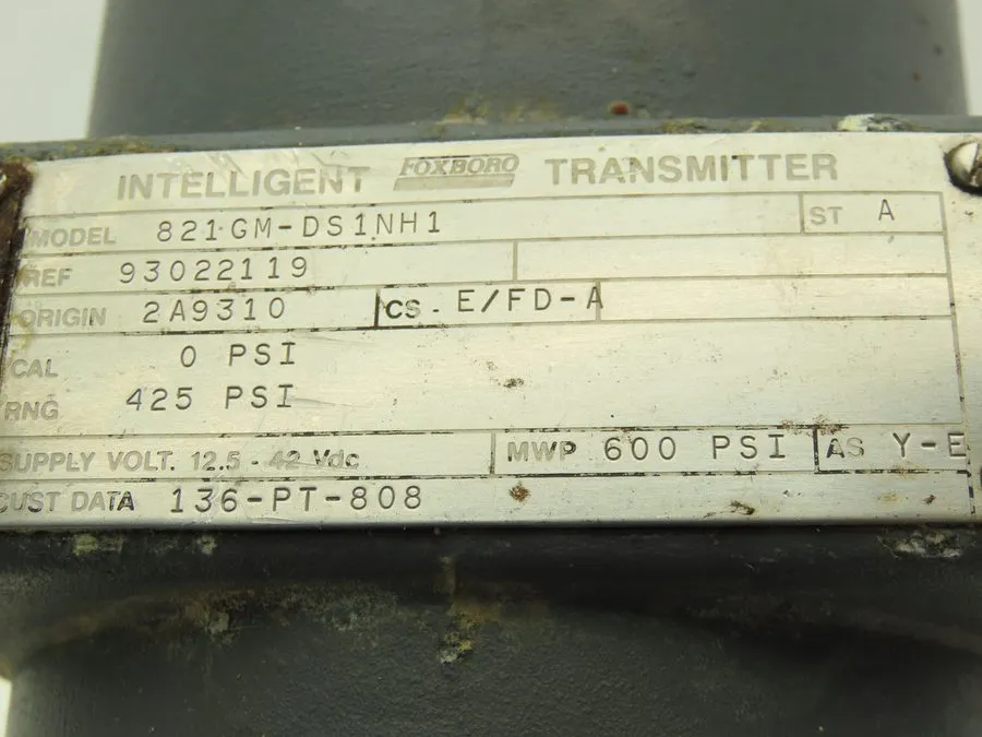 Датчик давления Foxboro 821GM-DS1NH1 Pressure Transmitter 1/4"NPT 12.5-65VDC 600