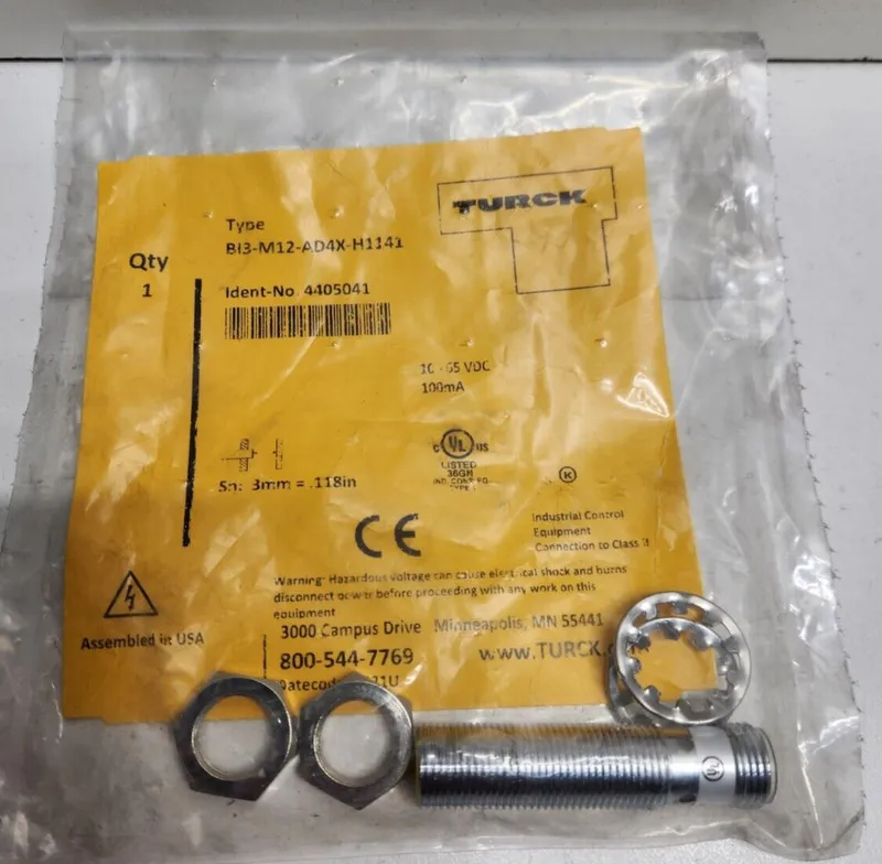 Датчик приближения TURCK 10-65V INDUCTIVE PROXIMITY SENSOR 4405041 BI3-M12-AD4X-