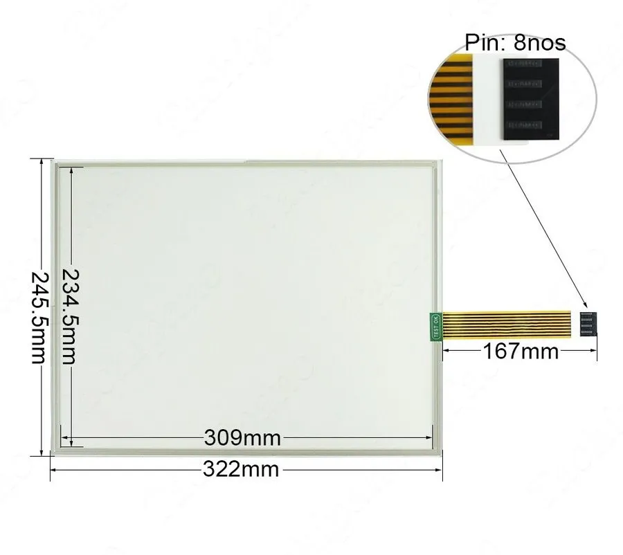 Панель оператора 1250 Panel Glass 2711P-RBB15