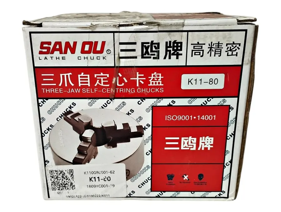 Режущий инструмент Sanou 3" 3 Jaw Lathe Chuck K11-80 80mm Self Centering M6 Insi