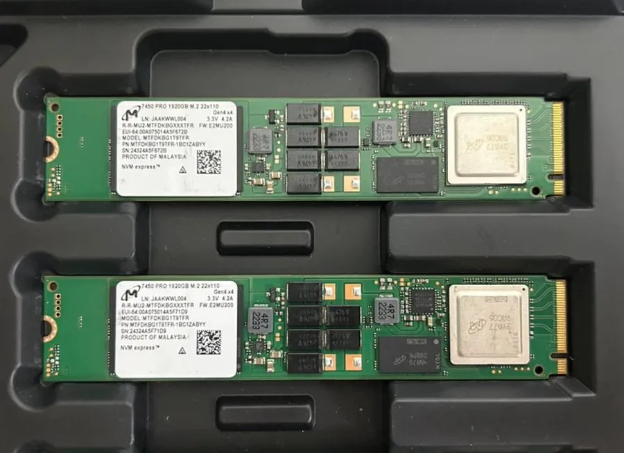 SSD-накопитель Micron 7450 PRO 1.92TB M.2 22110 SSD NVMe Gen4 x4 MTFDKGB192TFR-1
