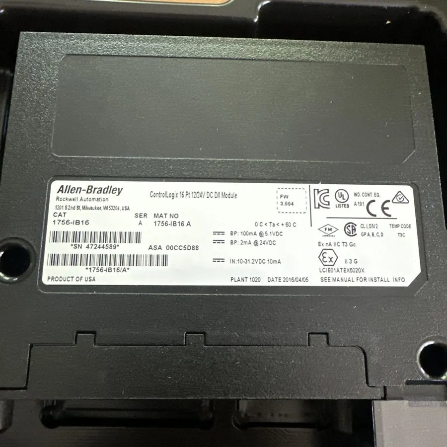 Модуль ввода-вывода ALLEN BRADLEY 1756-IB16 10-31 VDC INPUT — фото лота 1