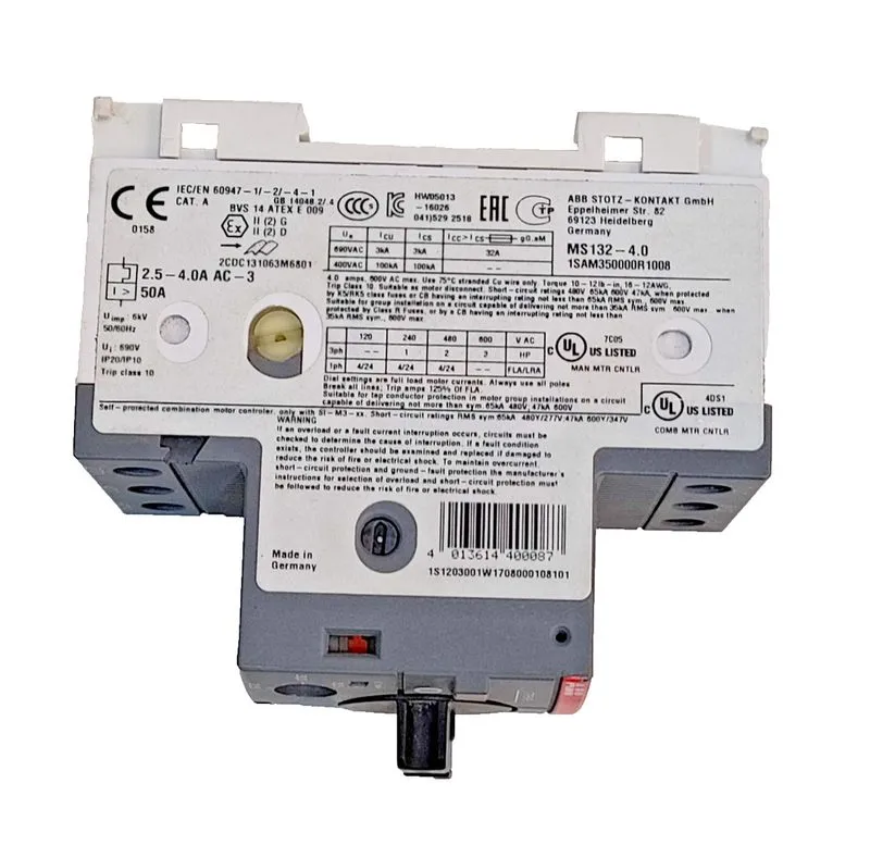 Автоматический выключатель ABB 1SAM350000R1008 MS132-4.0 Motor Protection Circui — фото лота 2