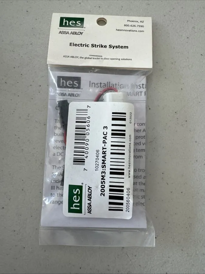 Оборудование видеонаблюдения HES ASSA ABLOY 2005M3: Smart Pac 3 Electric Strike  — фото лота 2