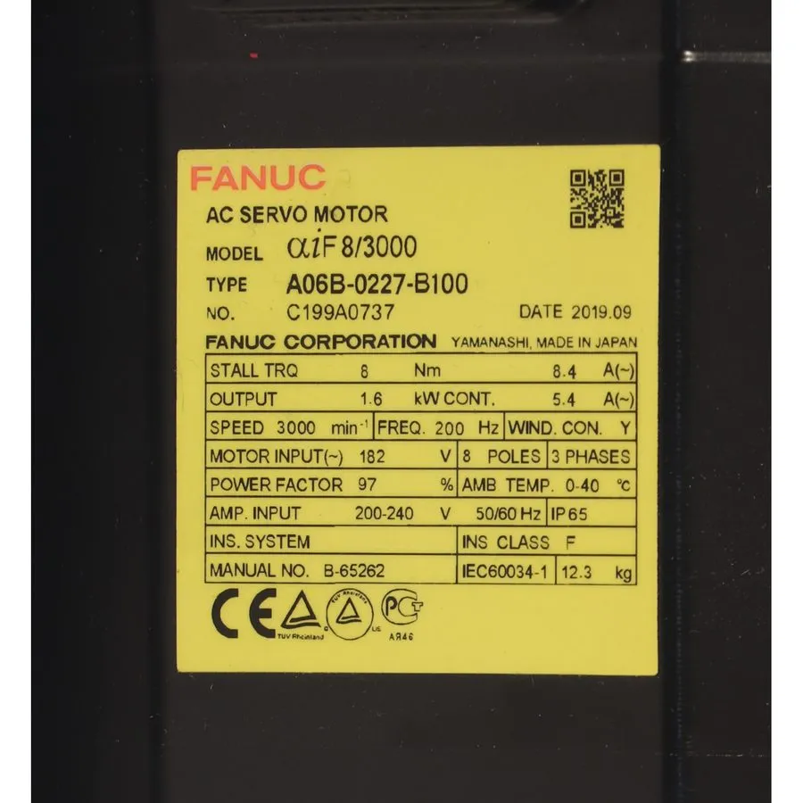 Серводвигатель Fanuc A06B-0227-B100 AC Servo Motor FNIP