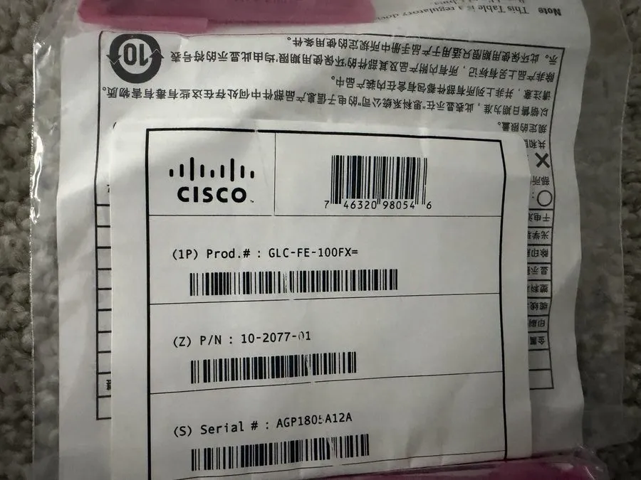 Трансивер Cisco GLC FE-100FX SFP Transceivers — фото лота 1