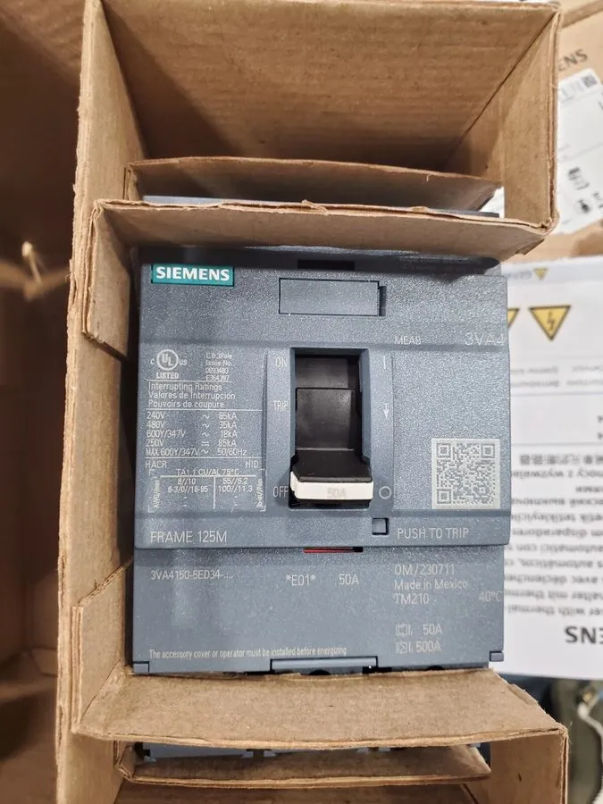 Автоматический выключатель Siemens 3va4150-5ed34-0aa0 50amp circuit breaker type