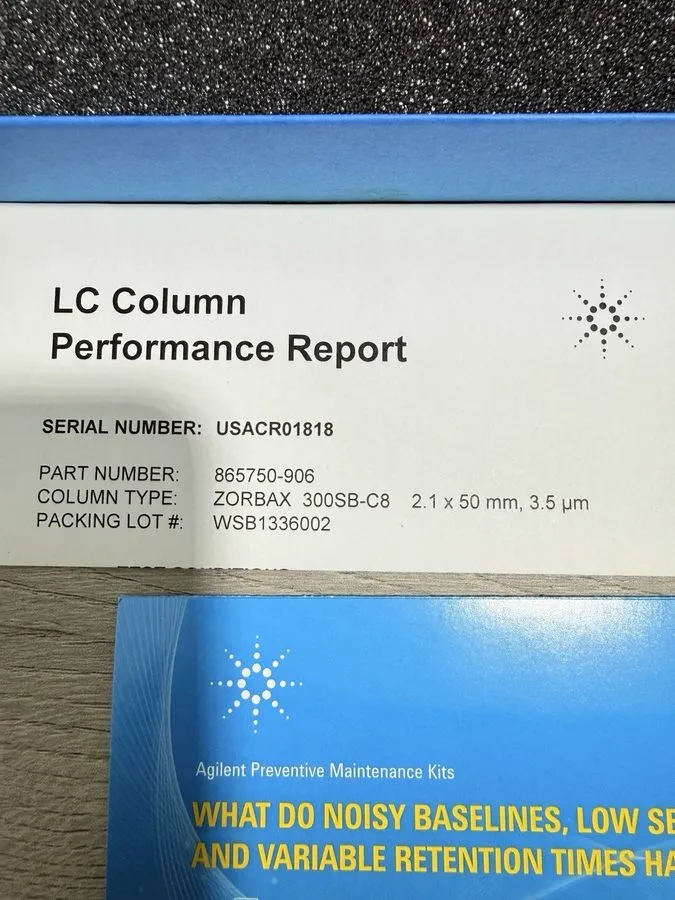 Хроматографическая колонка Agilent ZORBAX 300SB-C8 HPLC Column 2.1 x 50mm 3.5-Mi — фото лота 2