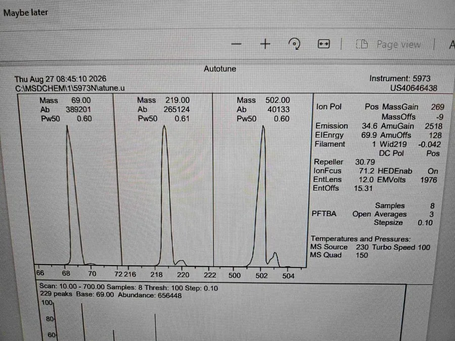 Хроматограф Agilent 6890N, 5973N GC-MS with 7683 Autosampler, Working