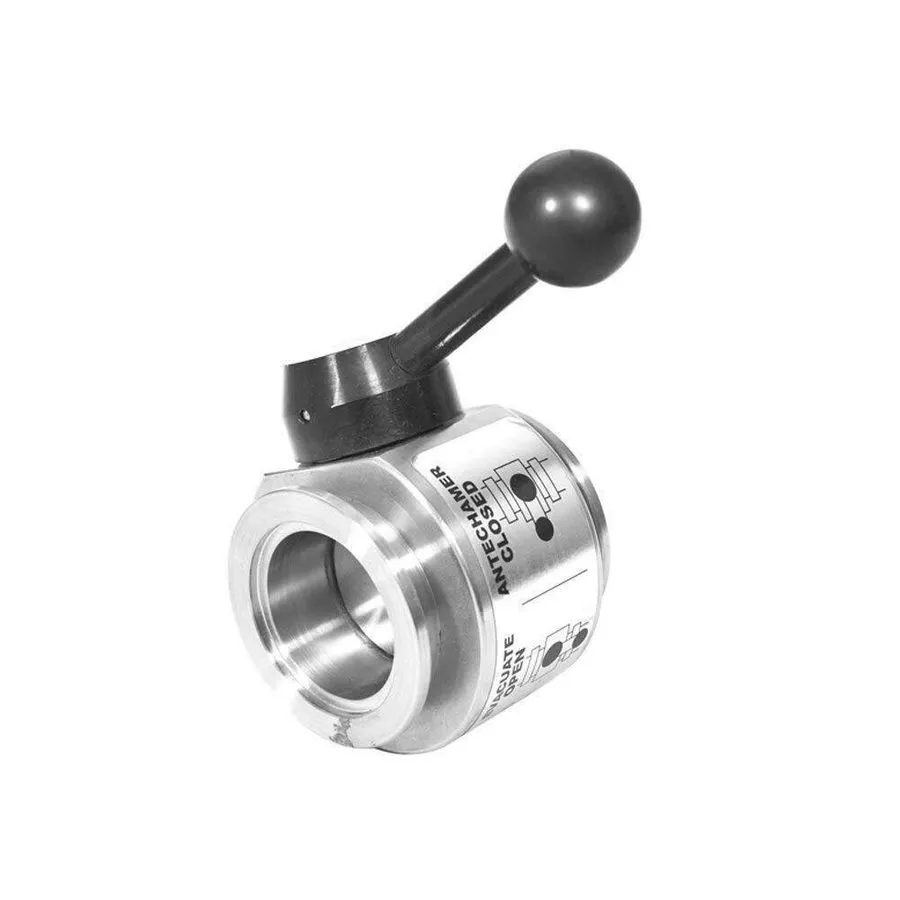 Клапан USA Ball Valve, Inline, Lever Handle, Manual, 304 Stainless Steel, ISO-KF — фото лота 1