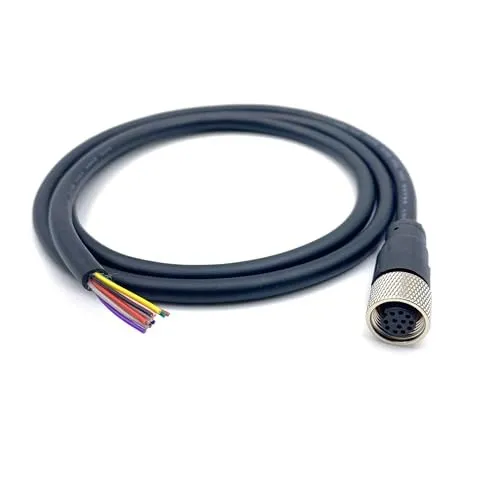 Датчик 3.28ft M12 12 Pins Male to Female Connector Cable, A Code Straight Profib