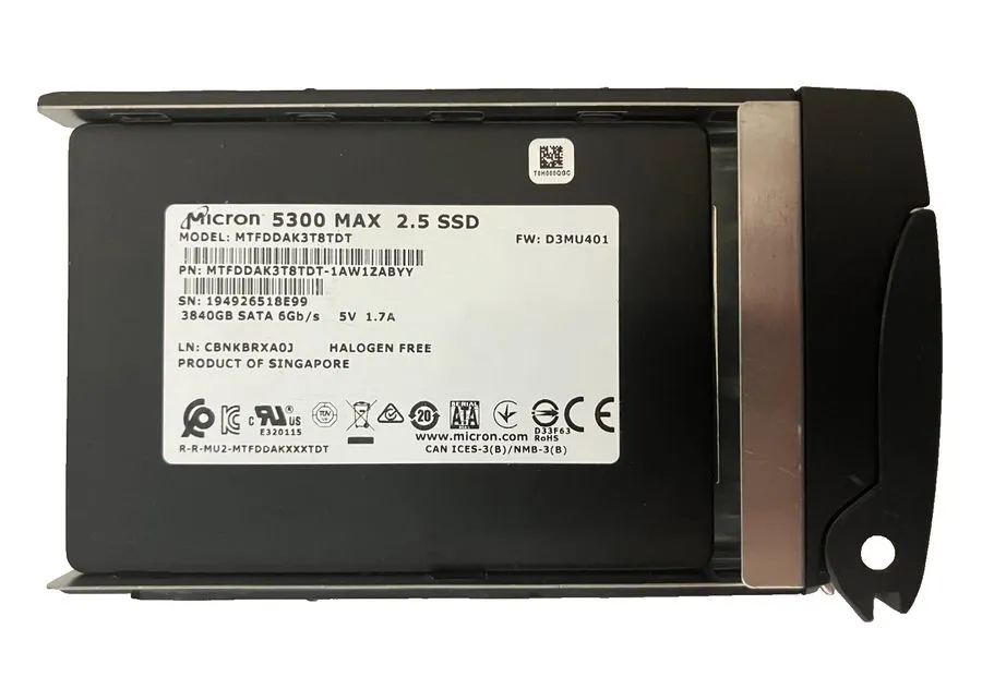 SSD-накопитель Dell 59YY0 Micron MTFDDAK3T8TDT 3.84TB 2.5" 6Gbps Mixed Use SED S