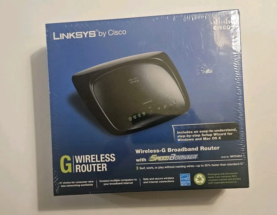 Маршрутизатор Cisco Linksys WRT54GS2 v1 54 Mbps 4-Port 10/100 Wireless G Broadba