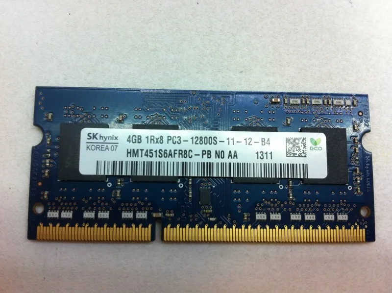 Модуль памяти SK HYNIX 4GB 1RX8 DDR3 PC3-12800S LAPTOP SODIMM RAM MEMORY