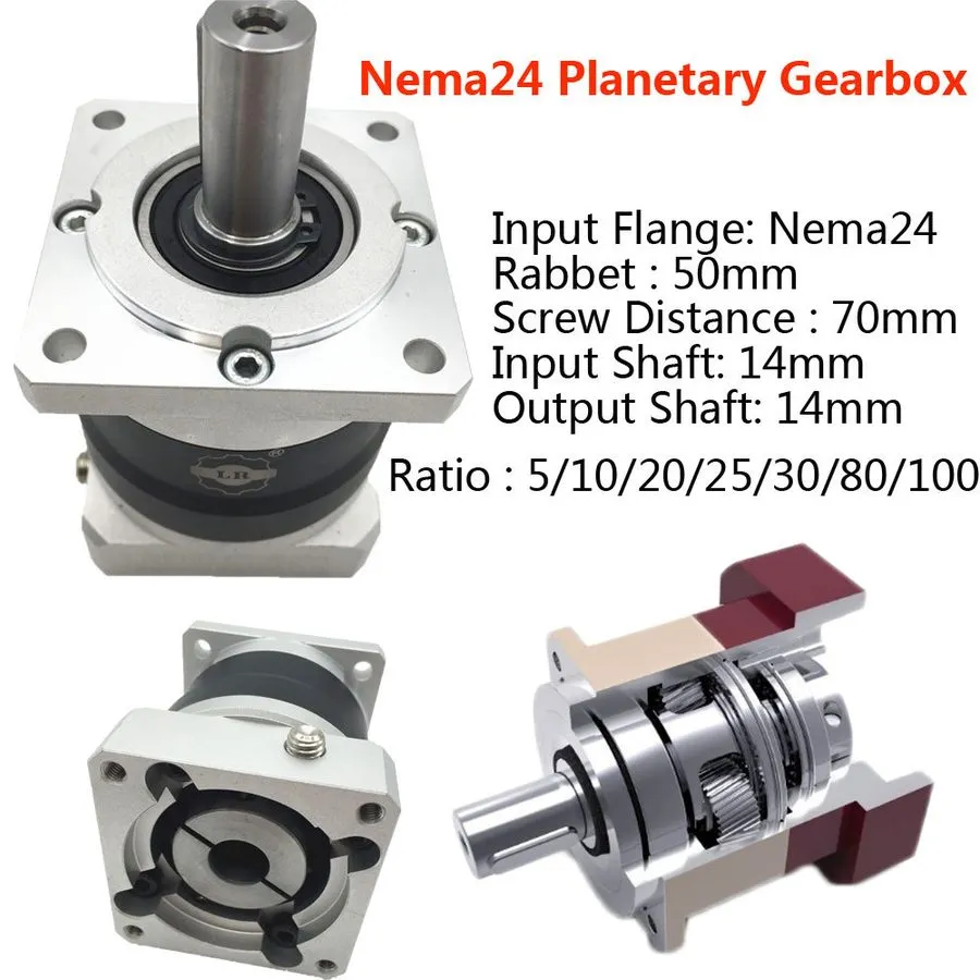 Шаговый двигатель Nema24 Planetary Gearbox Gear Head Speed Reducer