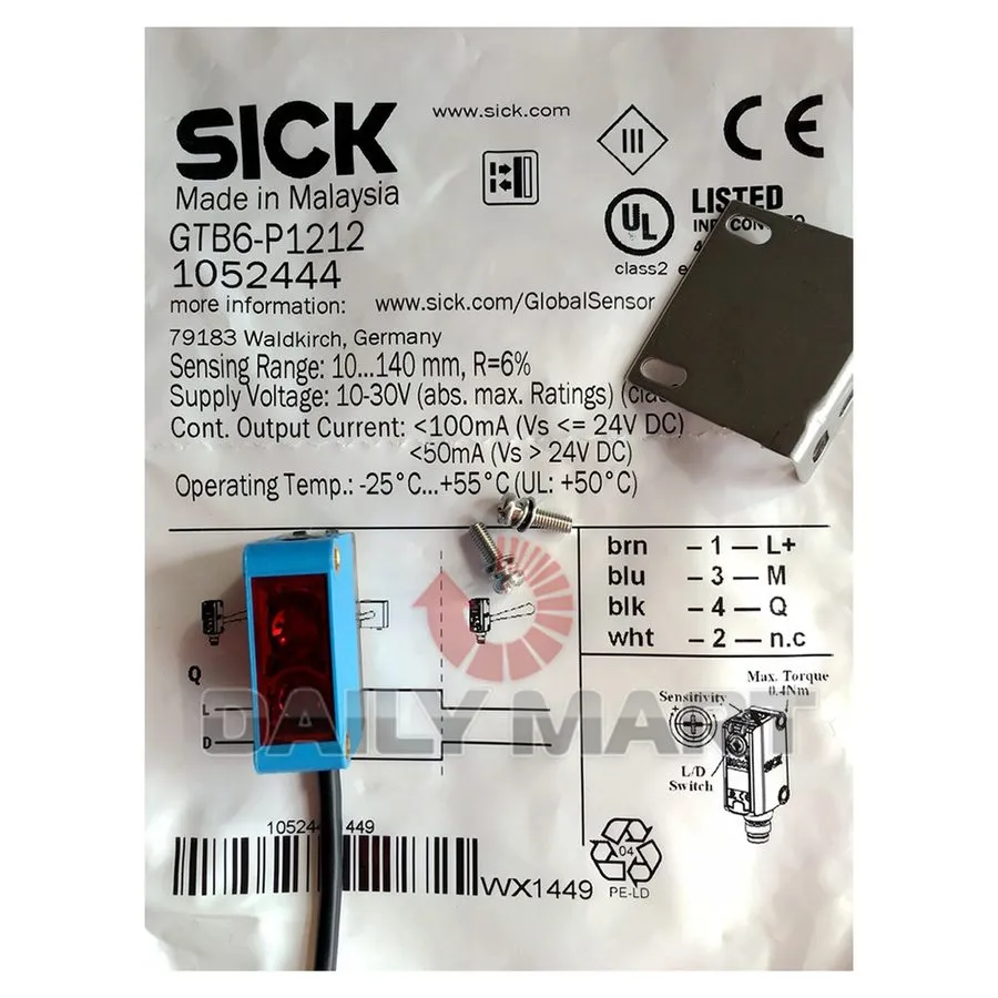 Фотоэлектрический датчик Sick GTB6-N1212 Photoelectric Sensor