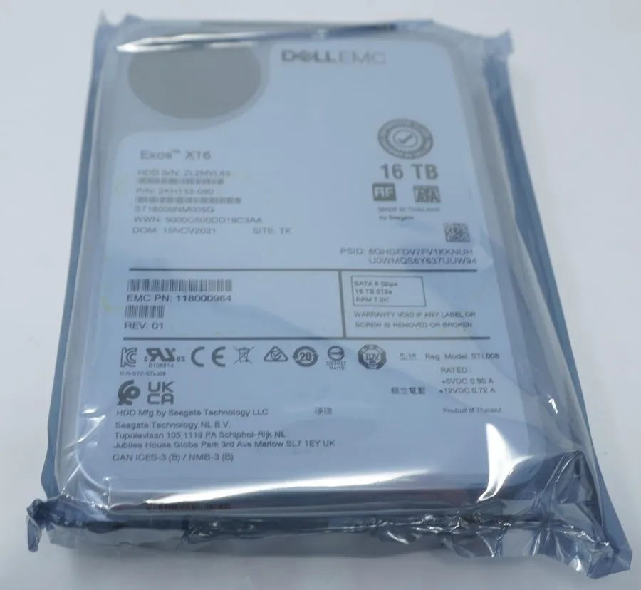 Жёсткий диск FOUR x Dell Exos X16 ST16000NM005G 16TB 3.5'' 512e SATA 7.2K 6Gbps 