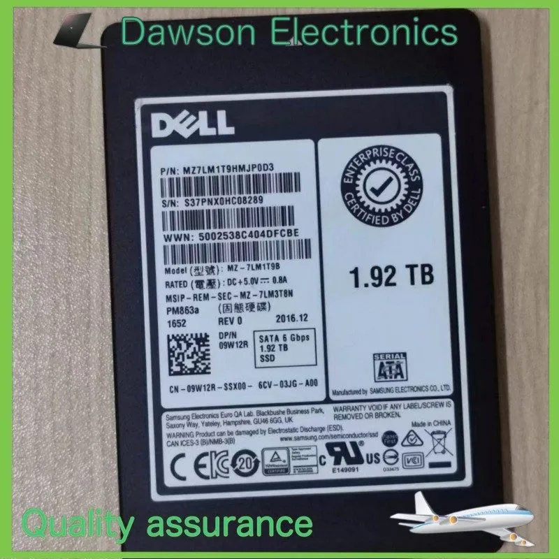 SSD-накопитель DELL 1.92TB Samsung PM863A SATA SSD 6Gbps MZ-7LM1T9B Solid State 