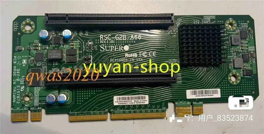 Райзер-плата Supermicro RSC-G2B-A66 Riser Card with Plx8747 #T24D YS