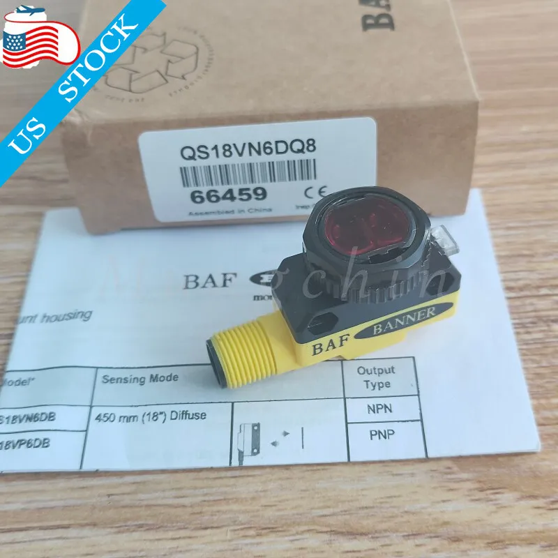 Фотоэлектрический датчик Banner QS18VN6DQ8 Photoelectric Sensor 10-30VDC 66459