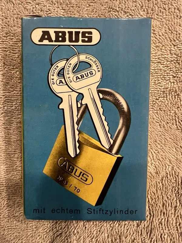 Такелажная скоба Vintage 1970's ABUS EC85/70 Brass Padlock 70mm Hardened Shackle