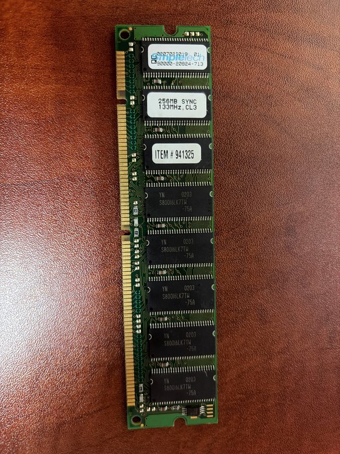 Модуль памяти Micron SDRAM Chip 256MB (S80016LK7TW-75a) — фото лота 1