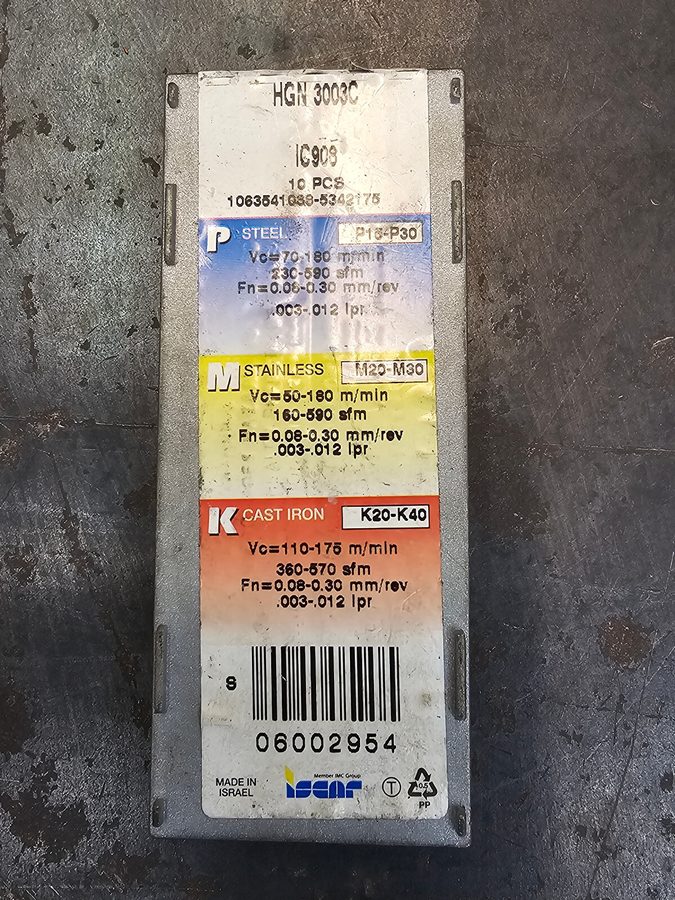 Режущий инструмент Iscar HGN3003C 6002954 IC908 Grade Carbide Grooving Insert