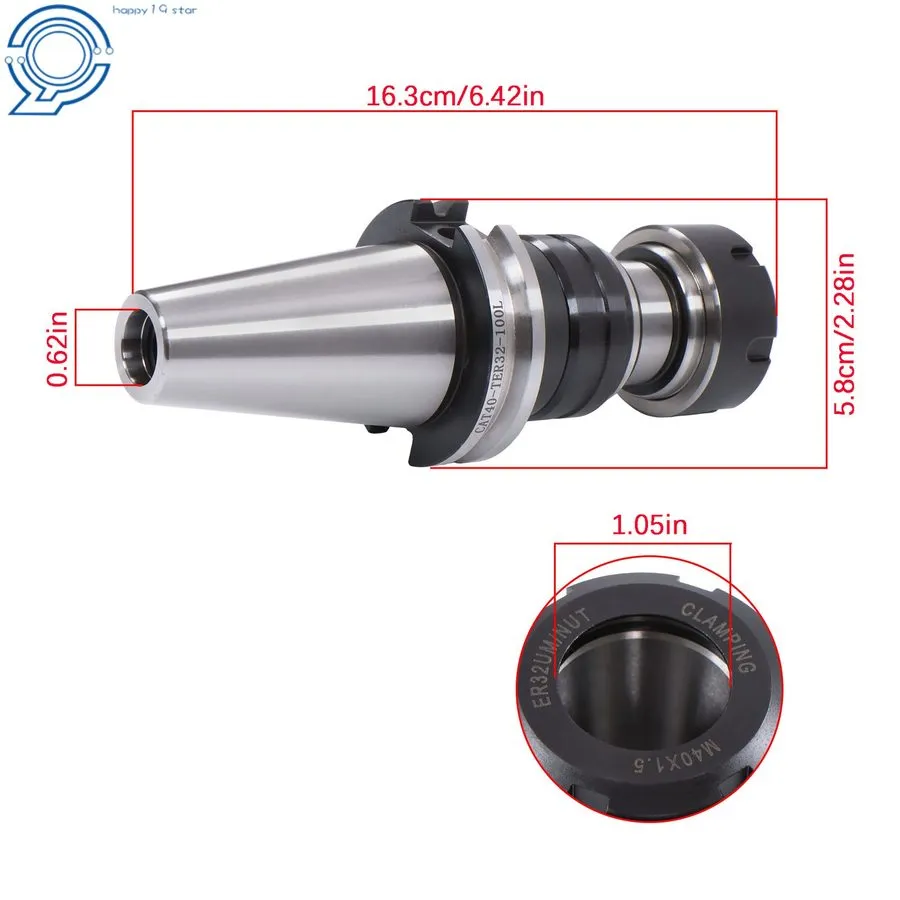 Режущий инструмент Floating Tap Holder CAT40 ER32 4.5" Accepts ER32/Tap Collets