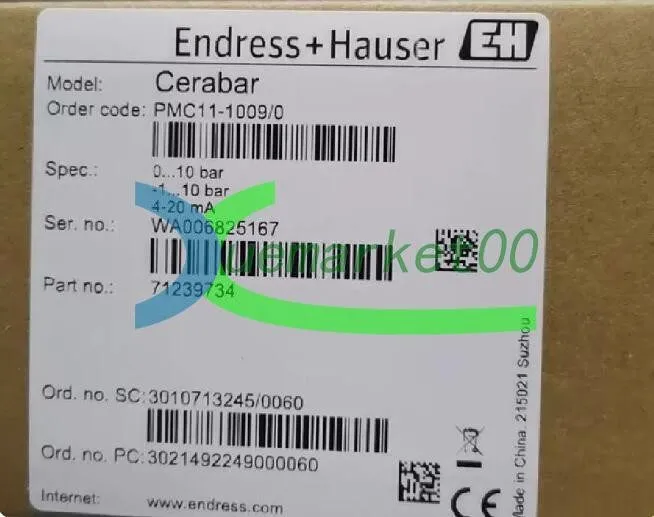 Датчик давления Endress+Hauser PMC11-AA1U1PBWBJA (PMC11-1009/0) Pressure Transmi