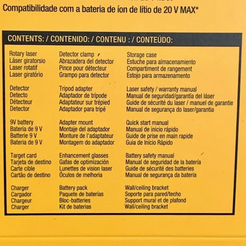 Нивелир DEWALT DW074LR 20V 20-Volt MAX 150ft Red Self-Leveling Rotary Tough Lase — фото лота 2