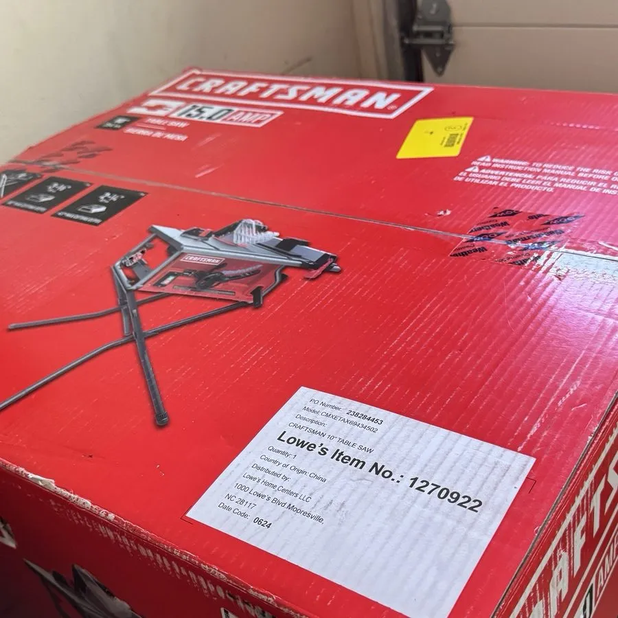 Оборудование ЧПУ 10-in 15-Amp Table Saw with Foldable Stand, 25-in Rip Capacity