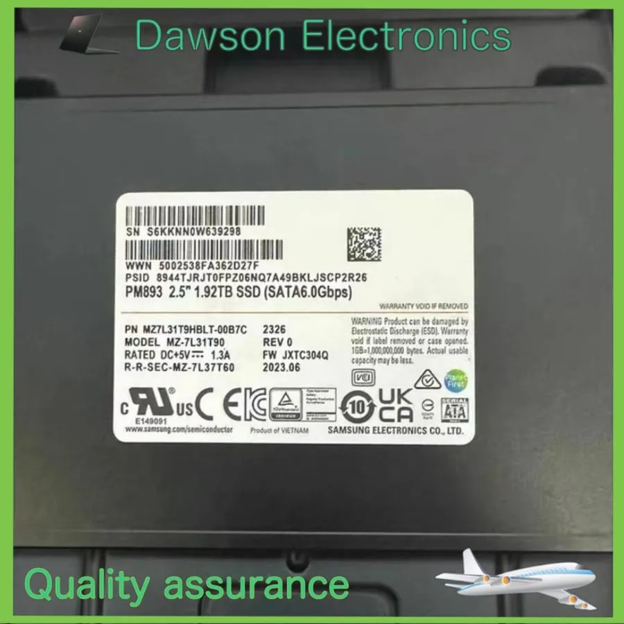 SSD-накопитель Samsung PM893 1.92TB SSD 2.5" SATA 6Gbps MZ-7L31T90 MZ7L31T9HBLT-