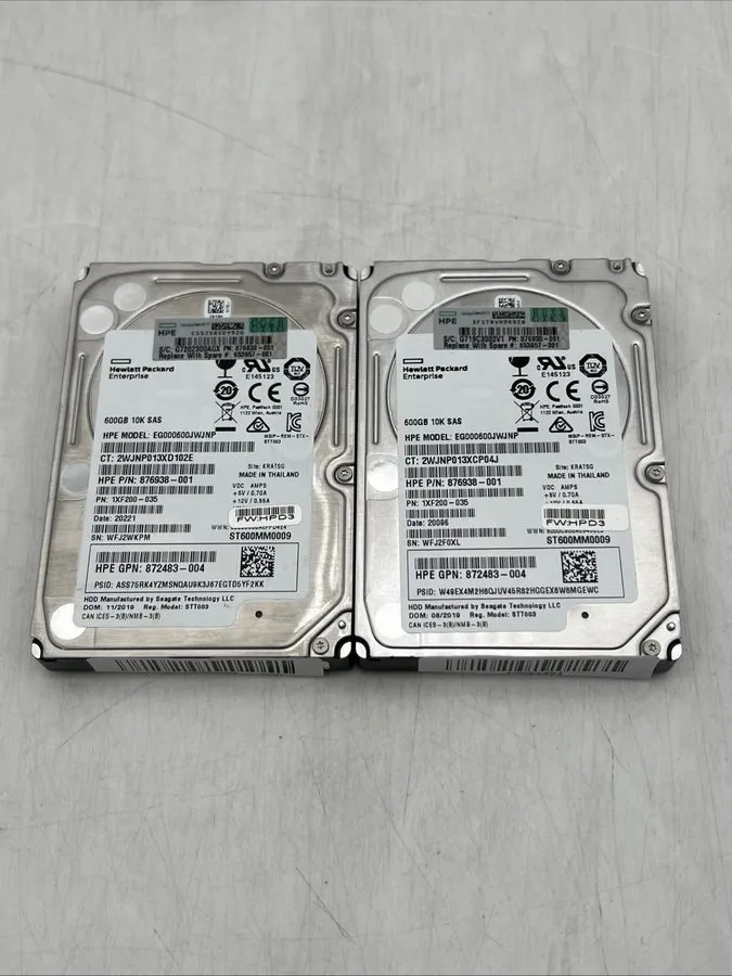 Жёсткий диск EG000600JWJNP HPE 600GB SAS 12G 10K SFF BC MV HDD